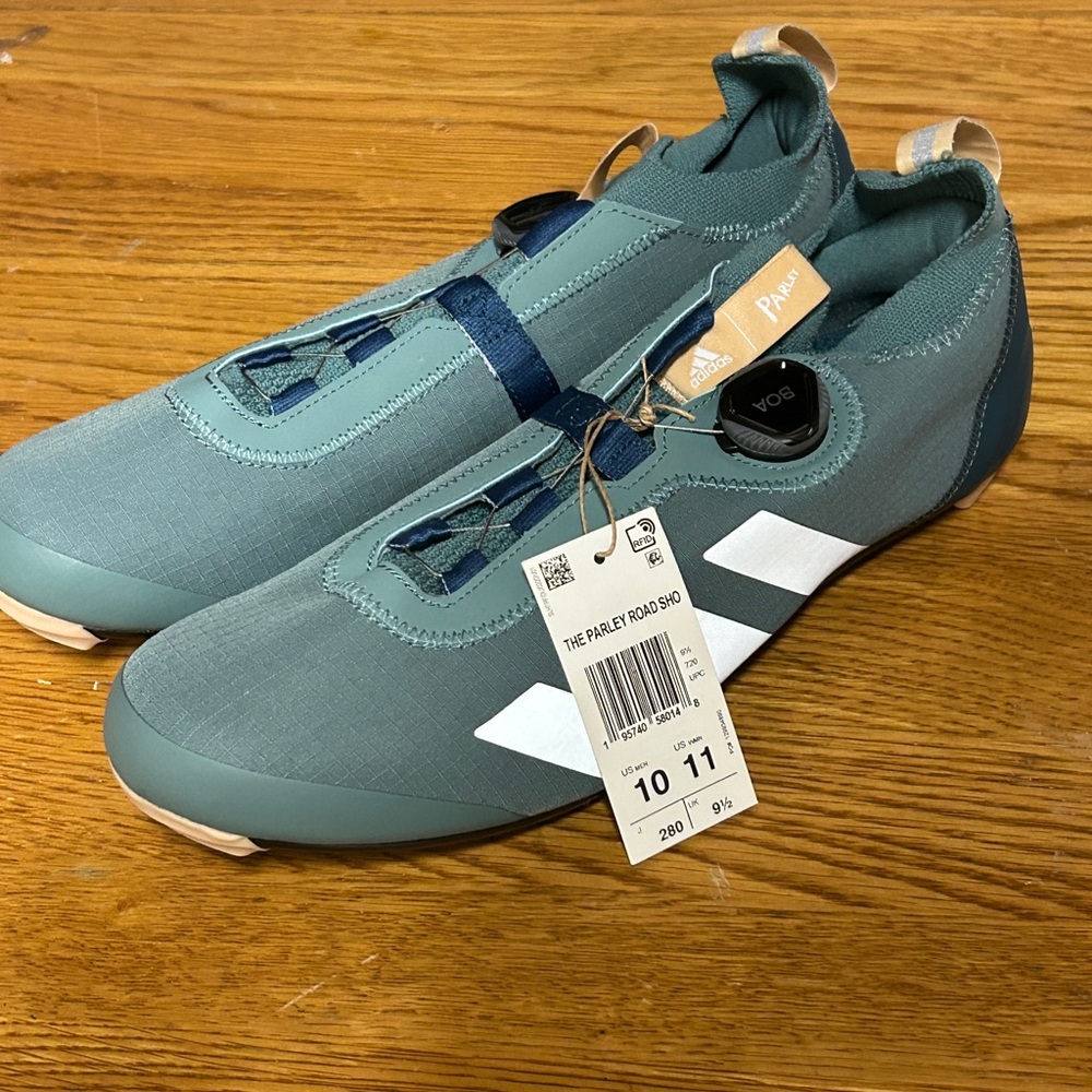 Adidas X The Parley Road Shoe BOA Cycling Shoes(GX8931)(Hazy Emerald) Size 10